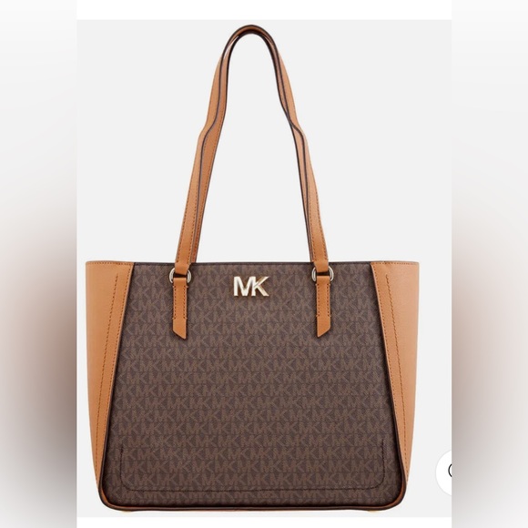 NWT $180 Michael Kors Sylvia brown/toffee Tote bag. With MK Acorn signature. - Picture 1 of 3